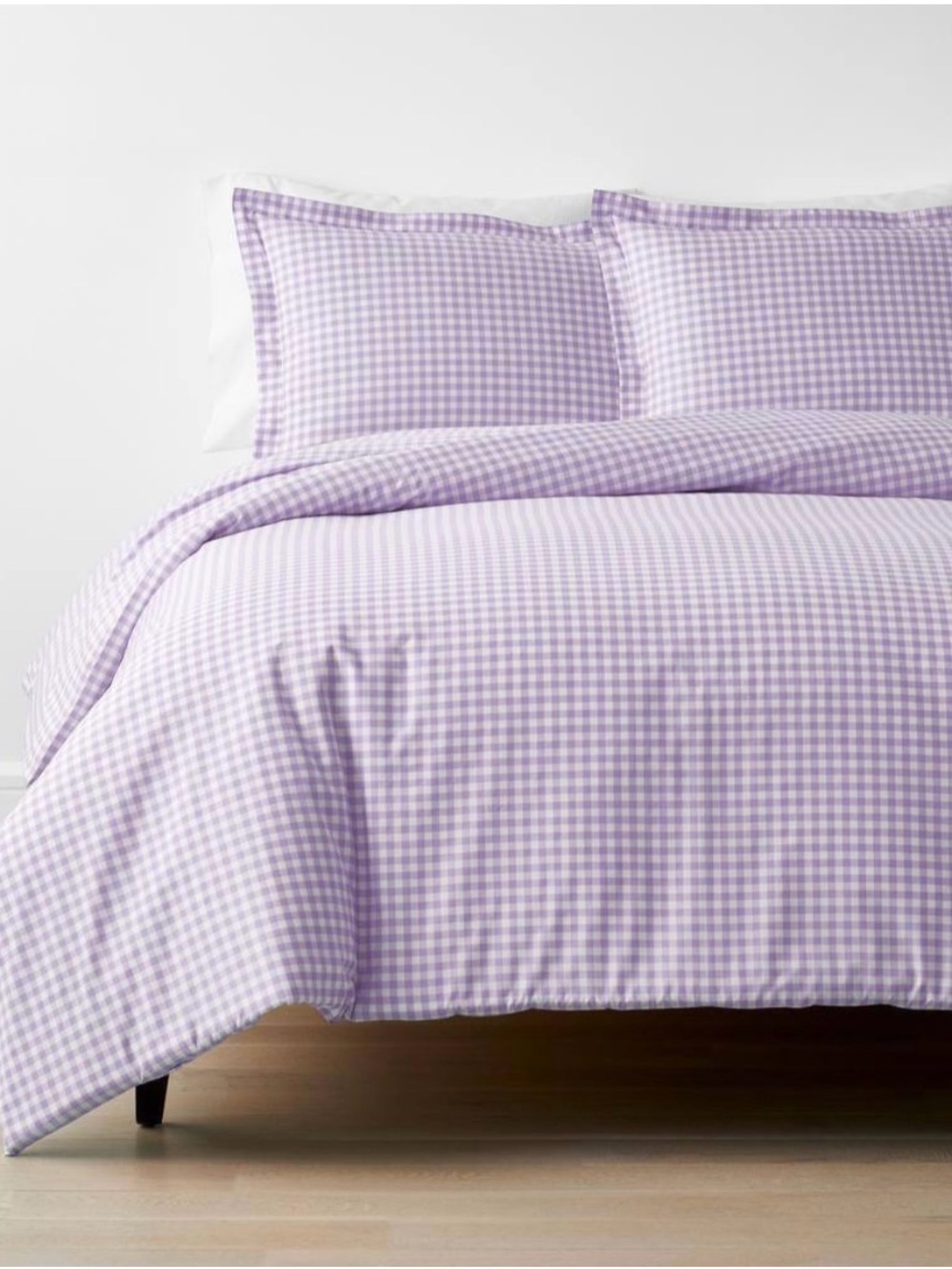 Company Kids Full Gingham Duvet Cover Set - Lilac